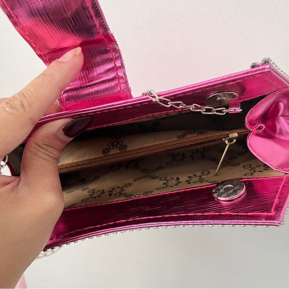 Vintage Metallic PInk Party Bag/Clutch - Picture 5 of 10